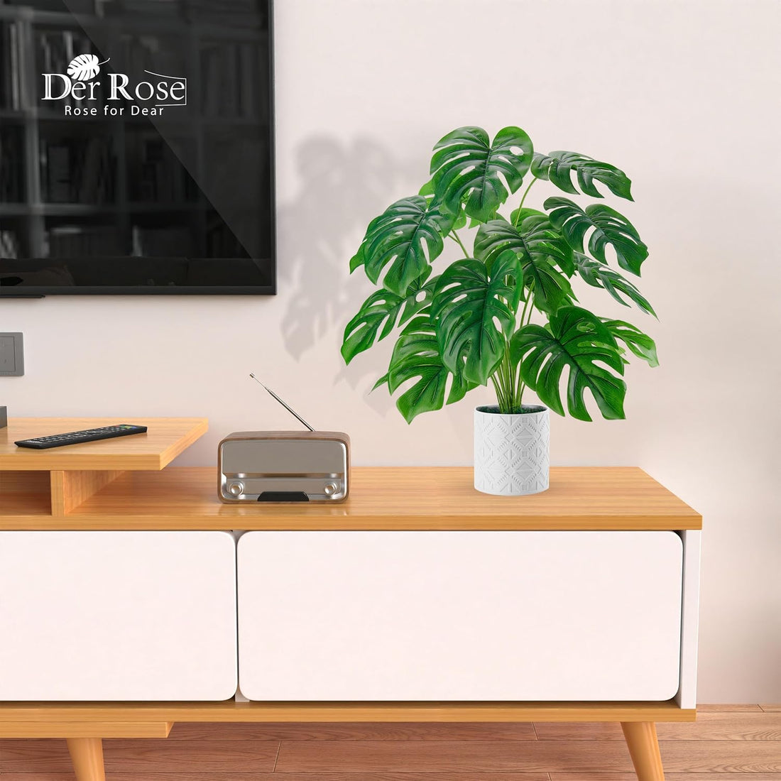 Gartencenterreim Der Rose Kunstpflanze 71 cm für Boho Deko